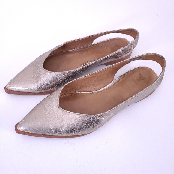 $198 Frye Kenzie Pointed Flat Slingback Sandals Shoes Size 8.5 - Picture 3 of 11